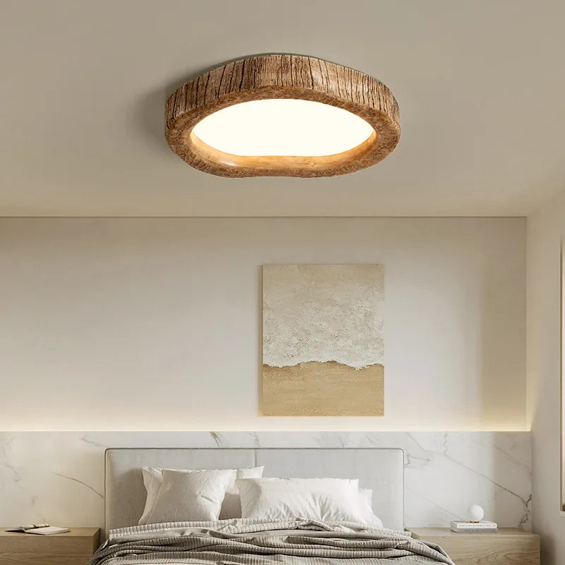 Rustic Ceiling Light | Dimmable Warm Ambient Flush Mount
