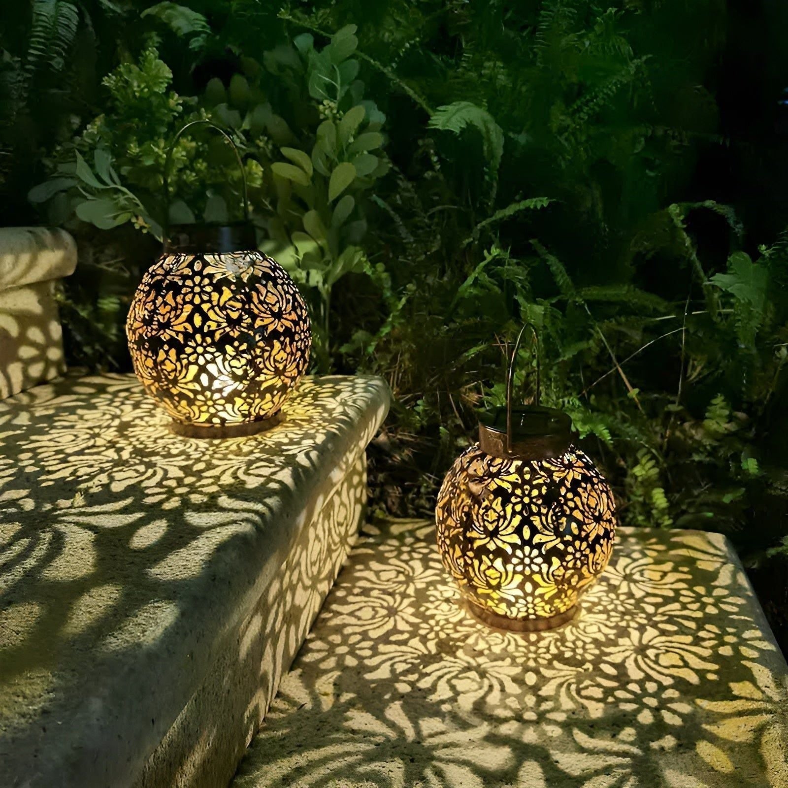 Solar Hanging Lantern | Outdoor LED Decorative Pattern Light