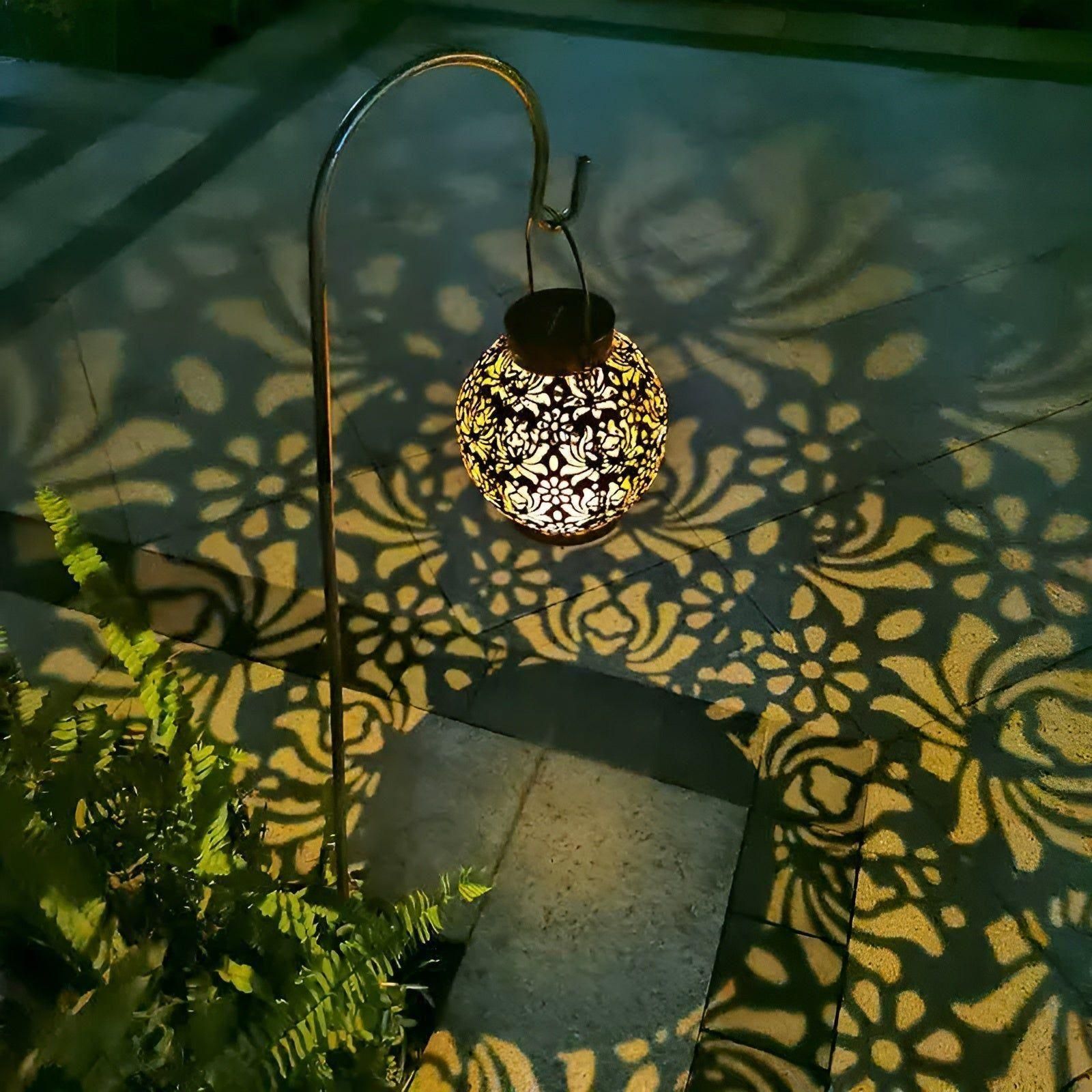 Solar Hanging Lantern | Outdoor LED Decorative Pattern Light