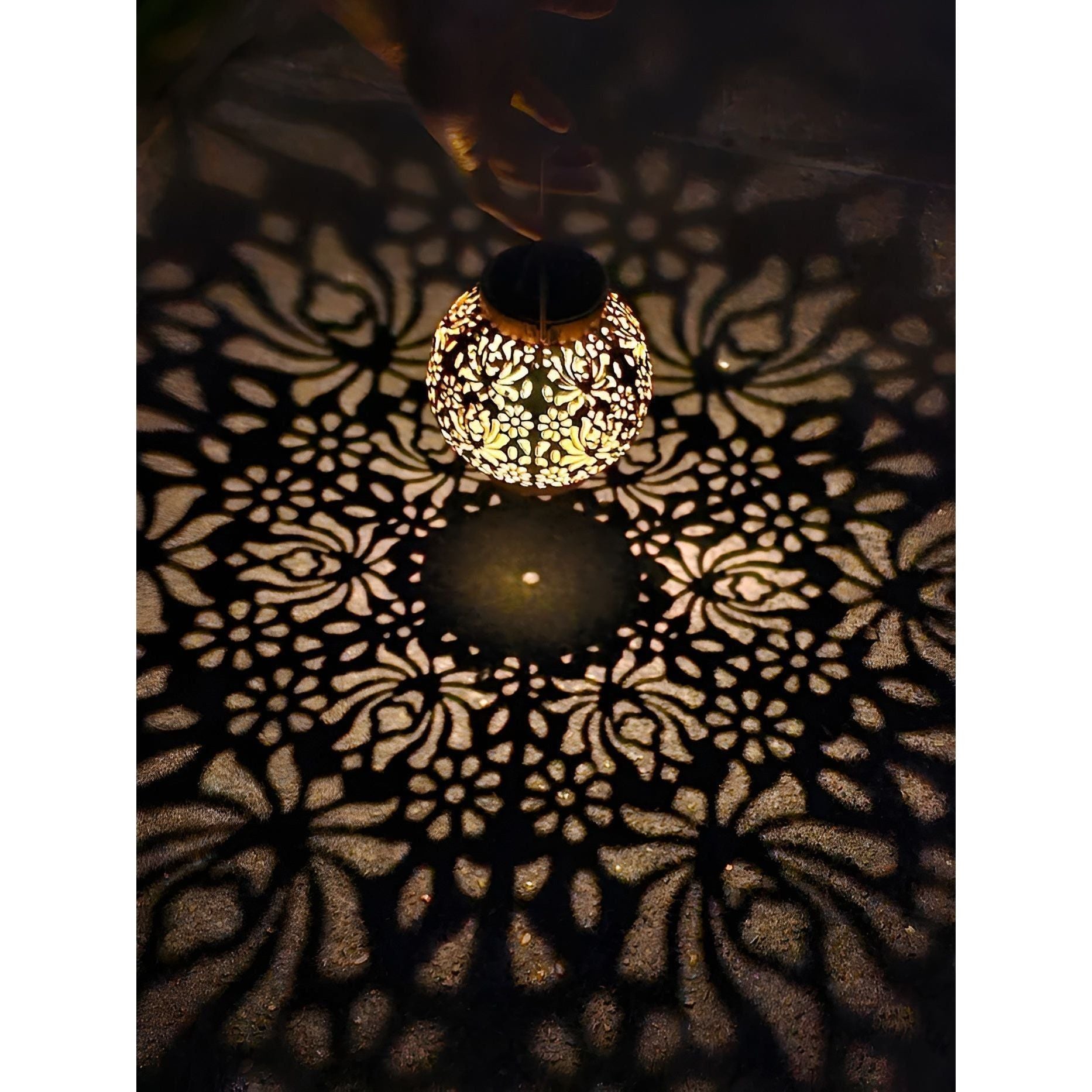 Solar Hanging Lantern | Outdoor LED Decorative Pattern Light