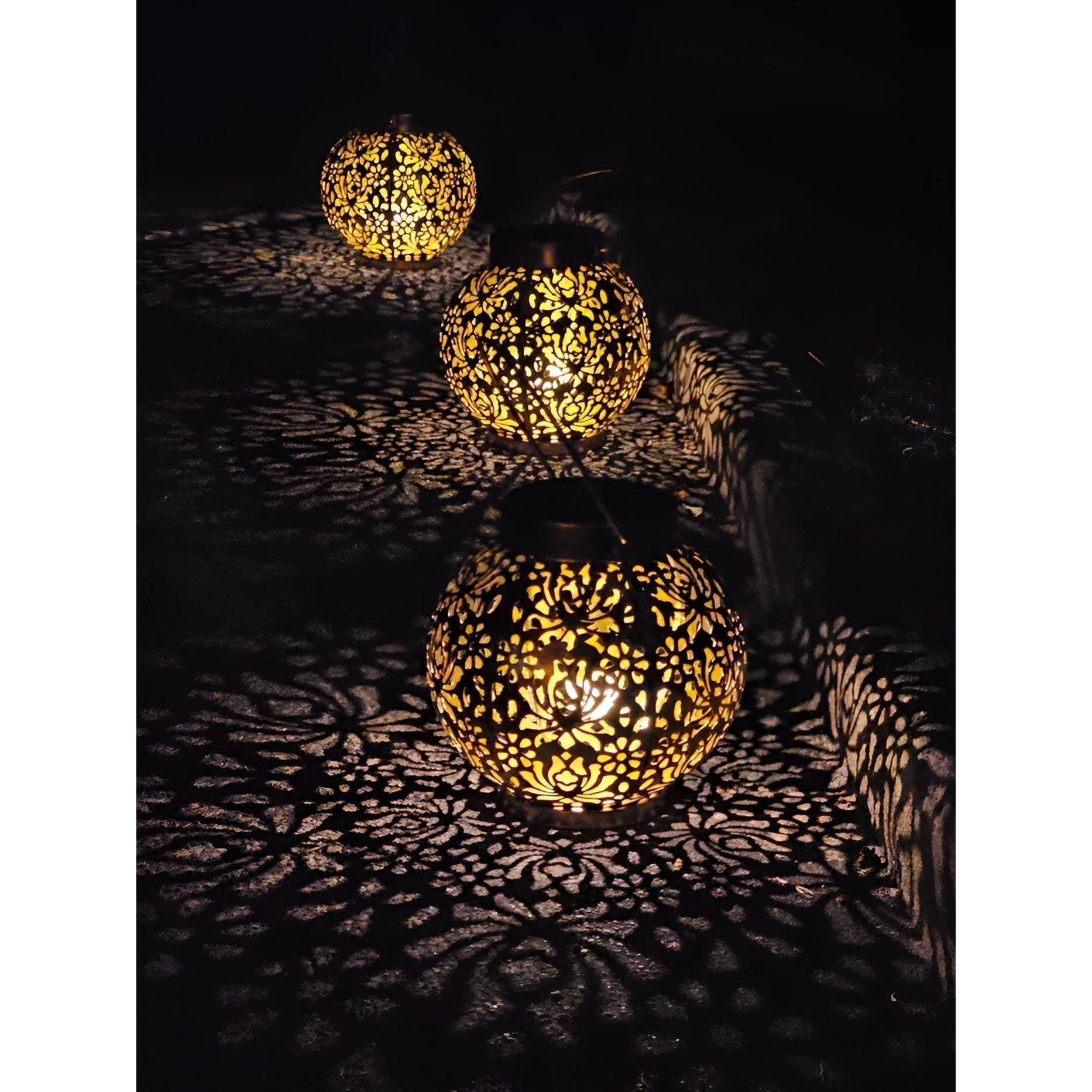 Solar Hanging Lantern | Outdoor LED Decorative Pattern Light