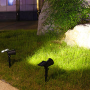 Solar Garden Spotlights | Adjustable Angle Multicolour LED Set Of 2 For Pathway Patio