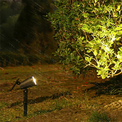 Solar Garden Spotlights | Adjustable Angle Multicolour LED Set Of 2 For Pathway Patio