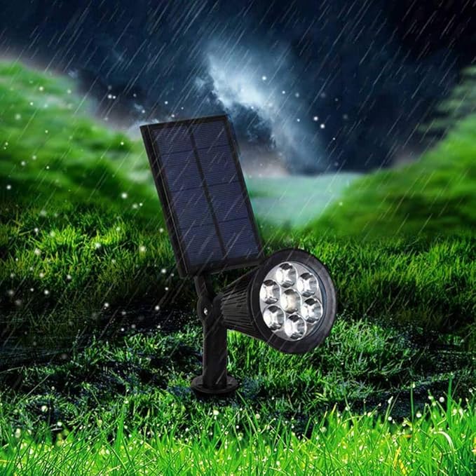 Solar Garden Spotlights | Adjustable Angle Multicolour LED Set Of 2 For Pathway Patio