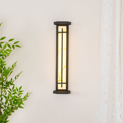 Ray Square Outdoor Wall Light  Imitation Alabaster Waterproof View 55
