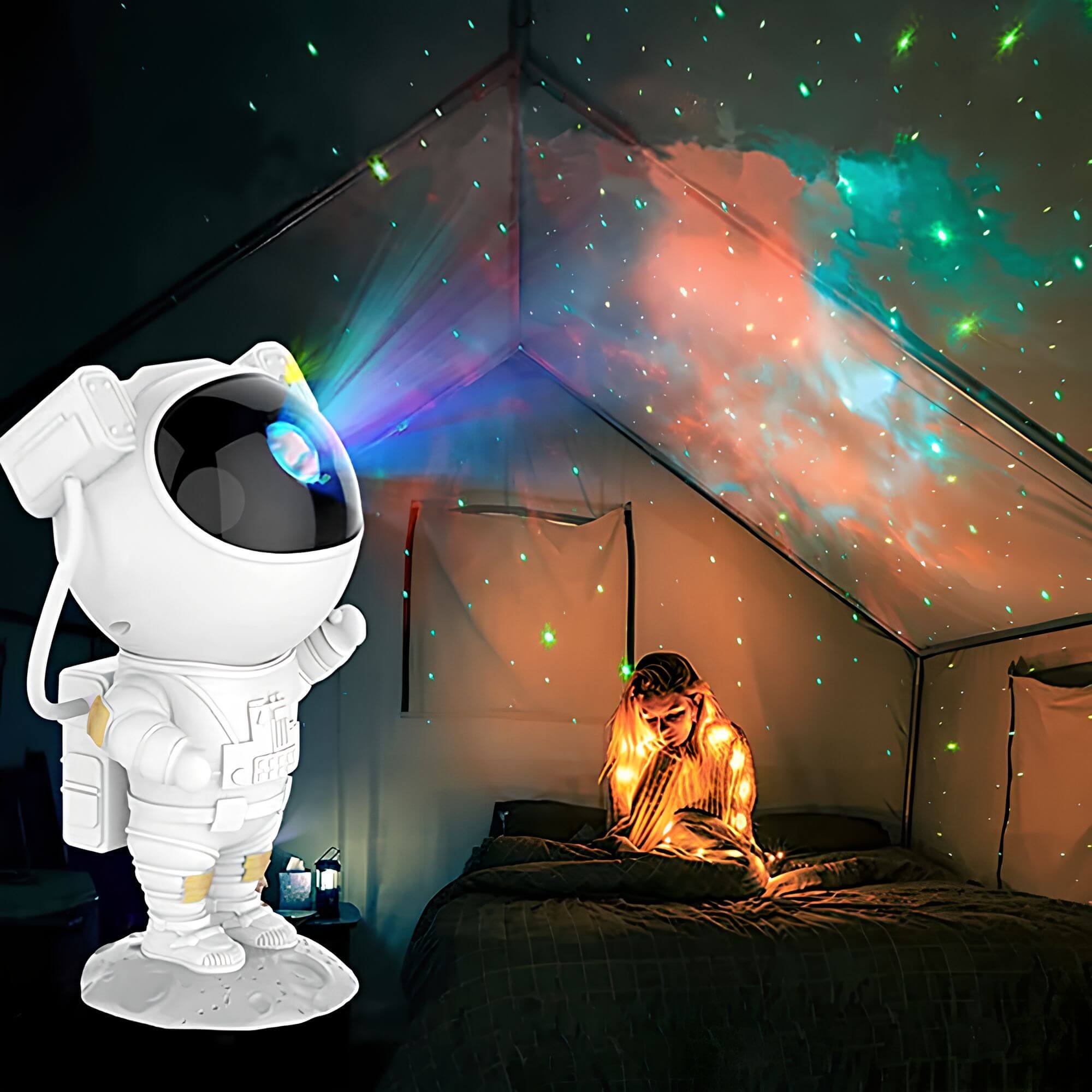 Astronaut Star Projector | Galaxy LED Night Light For Bedroom And Kids