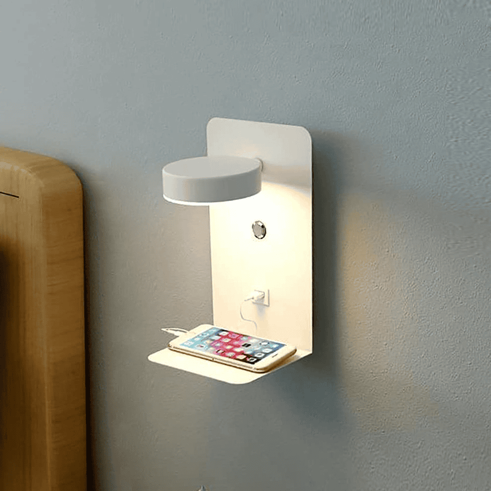 Bedside Wall Light | USB Charging And Reading Light