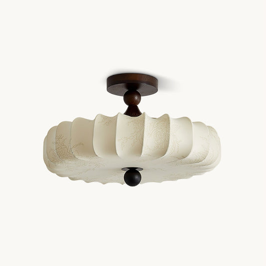 Japandi Ceiling Light | Semi Flush Mount For Bedroom Living Room