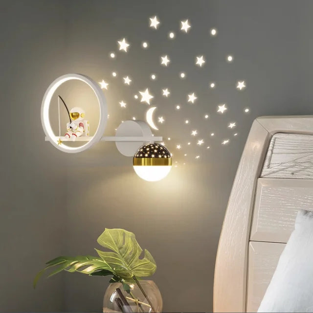 Astronaut Star Wall Light | Warm LED Night Light
