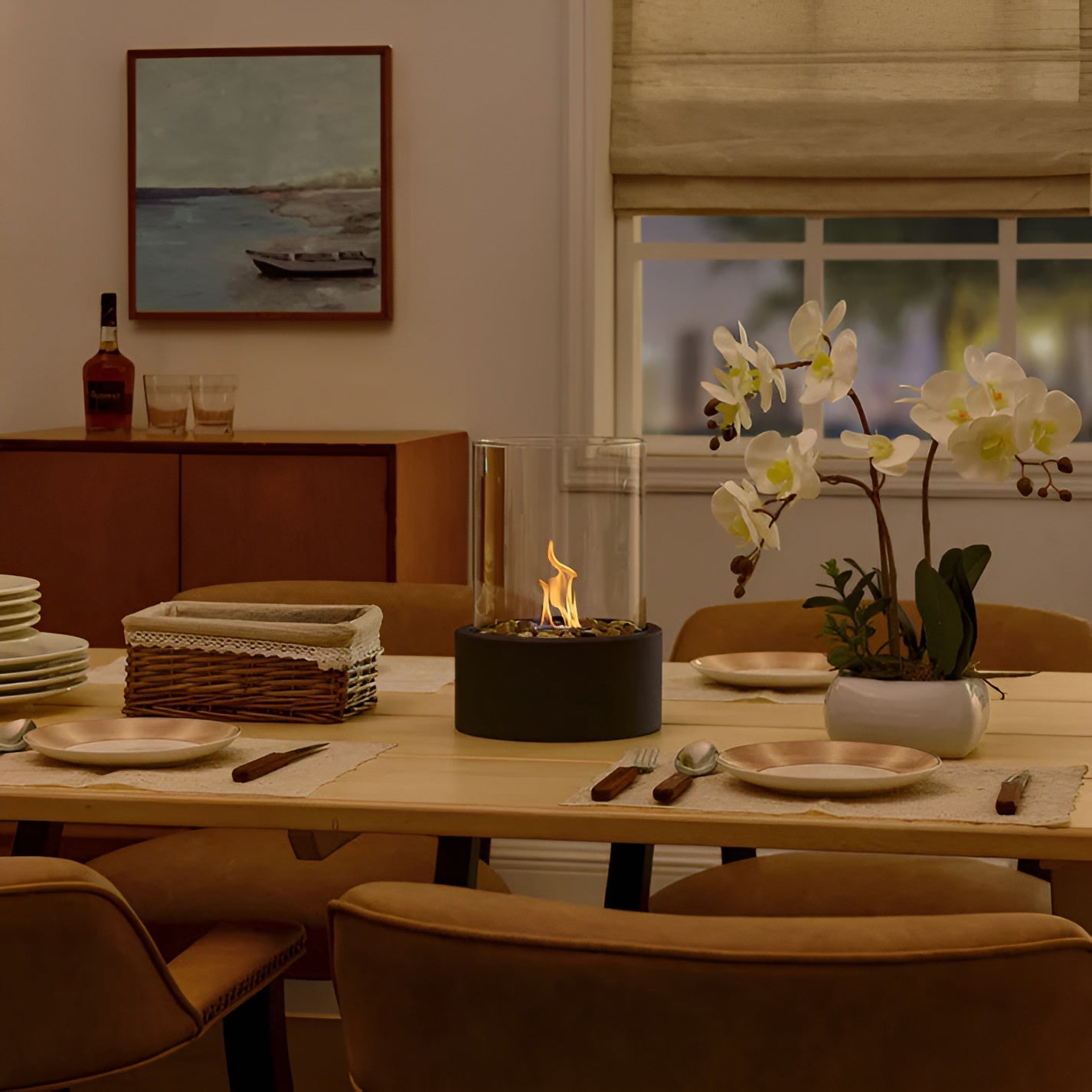 Tabletop Bio Ethanol Fireplace | Indoor Outdoor Ambient Flame