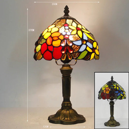Tiffany Style Table Lamp Vintage Light | Decorative Reading Lamp