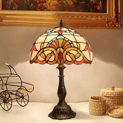 Tiffany Style Table Lamp Vintage Light | Decorative Reading Lamp