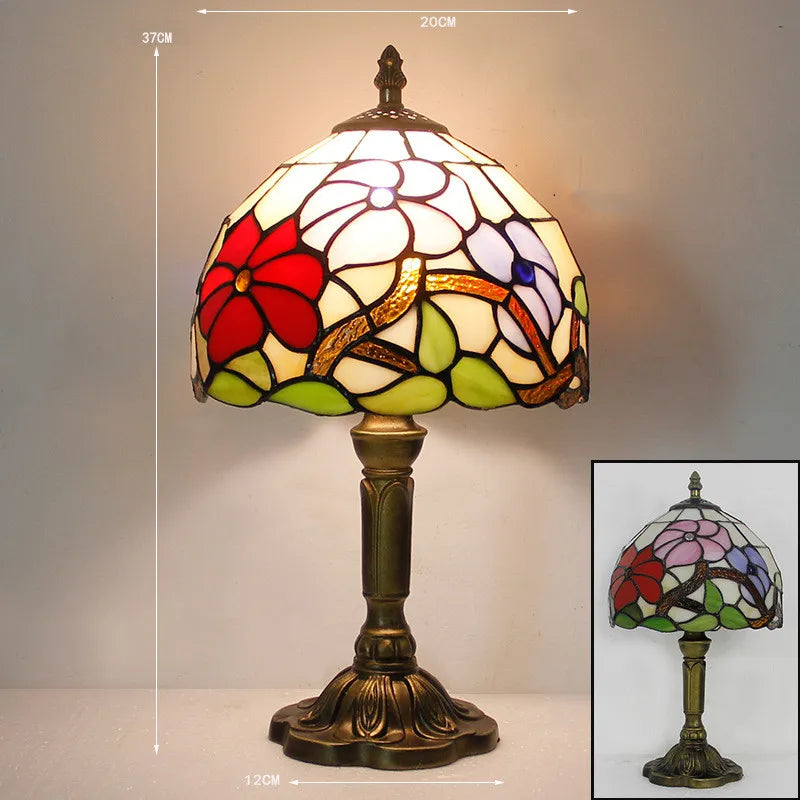 Tiffany Style Table Lamp Vintage Light | Decorative Reading Lamp