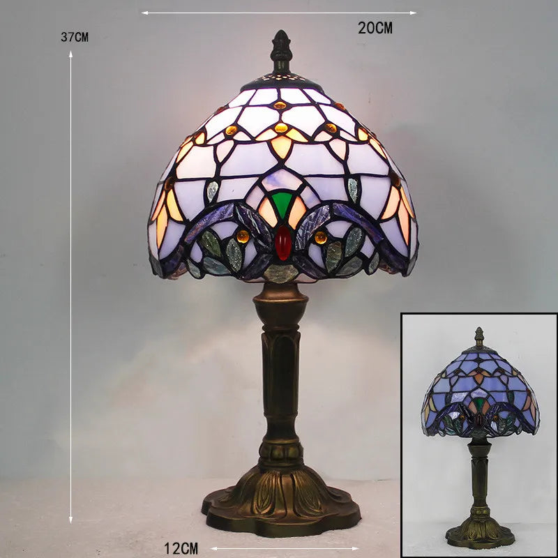 Tiffany Style Table Lamp Vintage Light | Decorative Reading Lamp