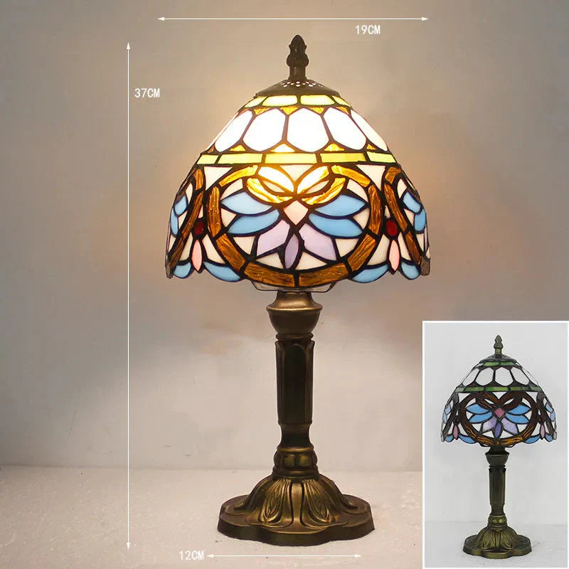 Tiffany Style Table Lamp Vintage Light | Decorative Reading Lamp