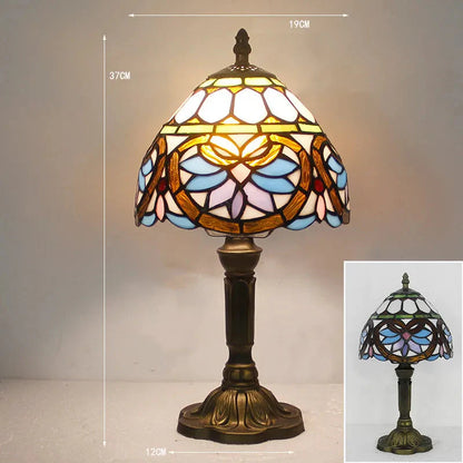 Tiffany Style Table Lamp Vintage Light | Decorative Reading Lamp
