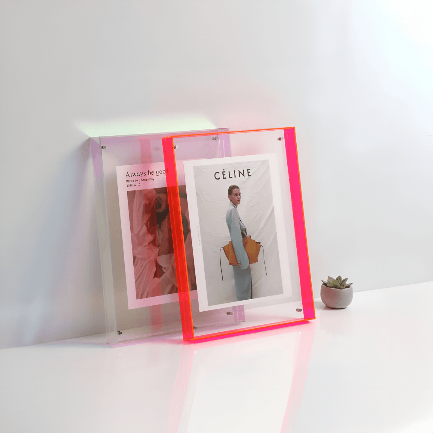 Transparent Acrylic Photo Frame | Minimalist Freestanding Or Wall Mounted