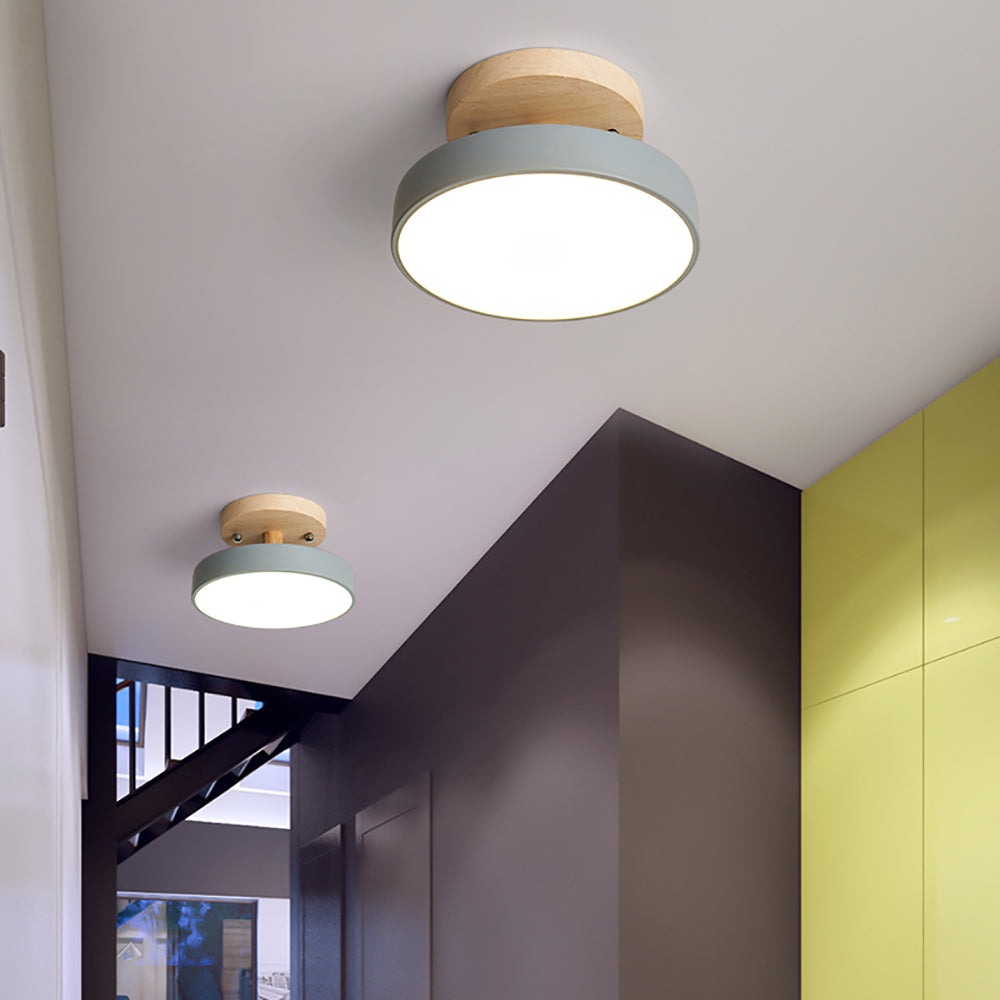 LED Ceiling Light | Semi Flush Round Scandinavian