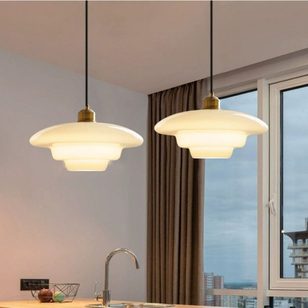 Art Deco Pendant Light | Soft Ambient Lighting For Dining And Kitchen