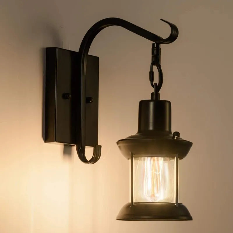Vintage Industrial Wall Light | Lantern Sconce