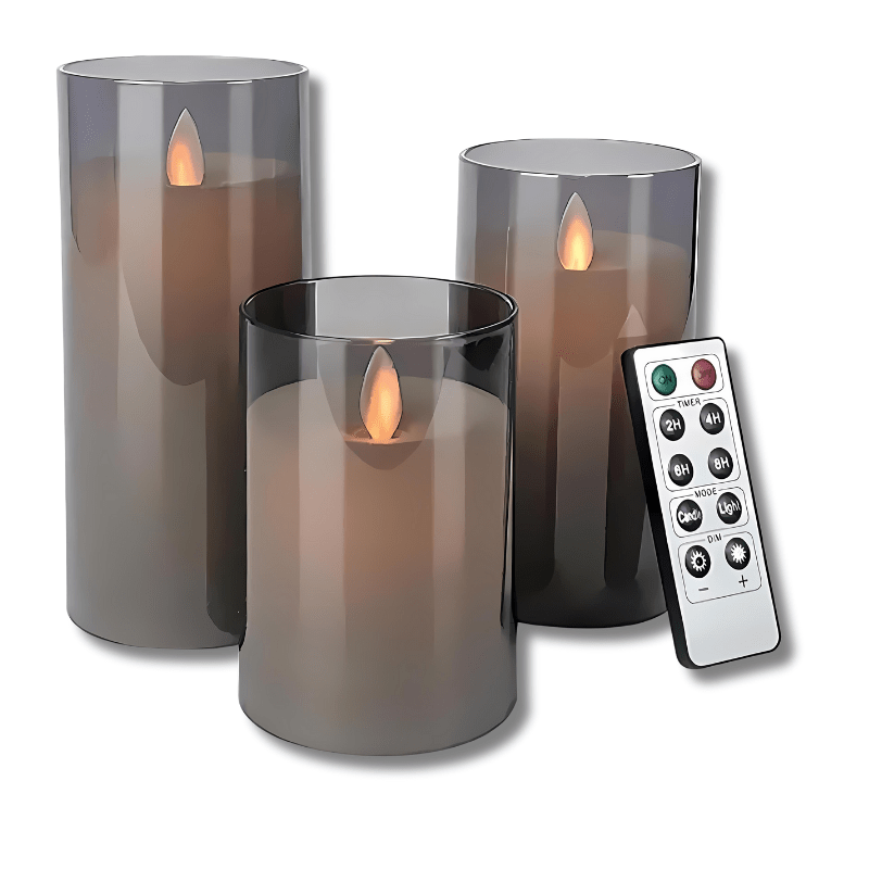 Remote Control Flameless Candles | Moving Flame Timer Dimmable