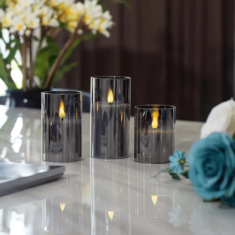 Remote Control Flameless Candles | Moving Flame Timer Dimmable