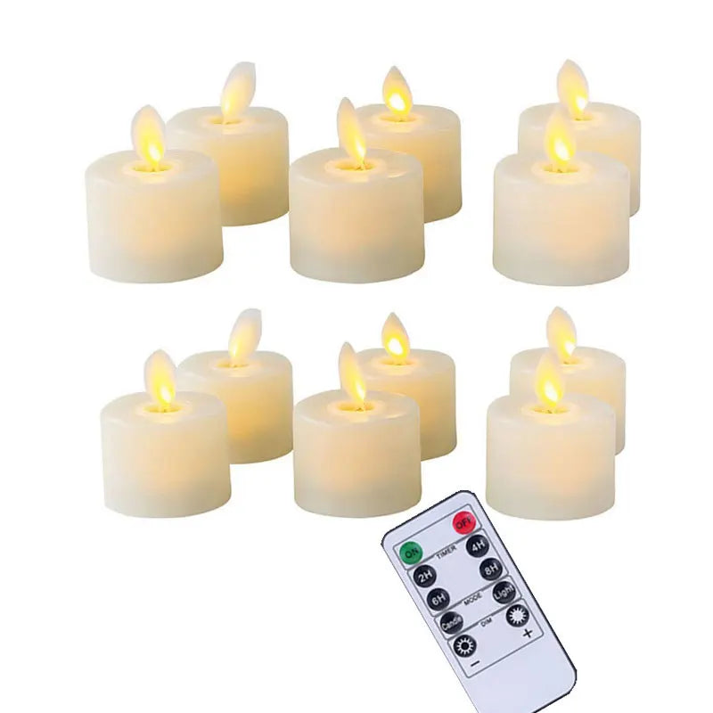 LED Tealight Candles | Flameless Flickering With Remote Timer