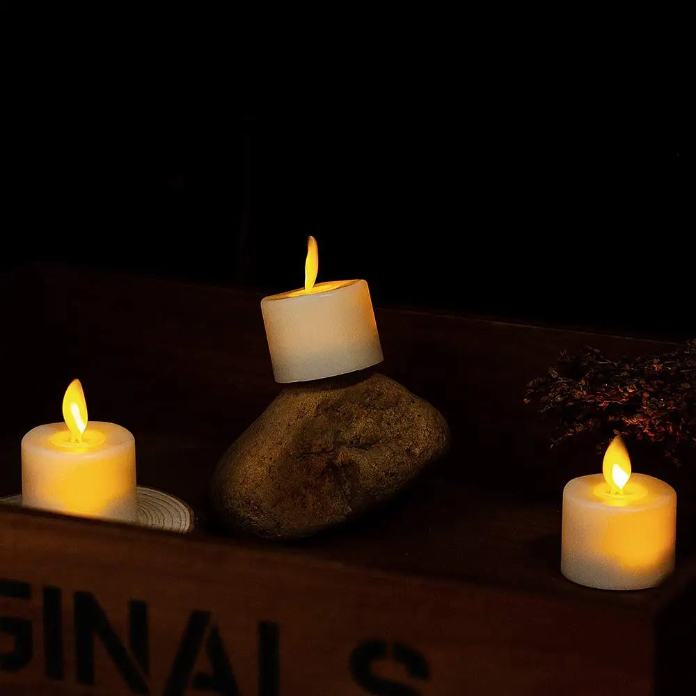 LED Tealight Candles | Flameless Flickering With Remote Timer