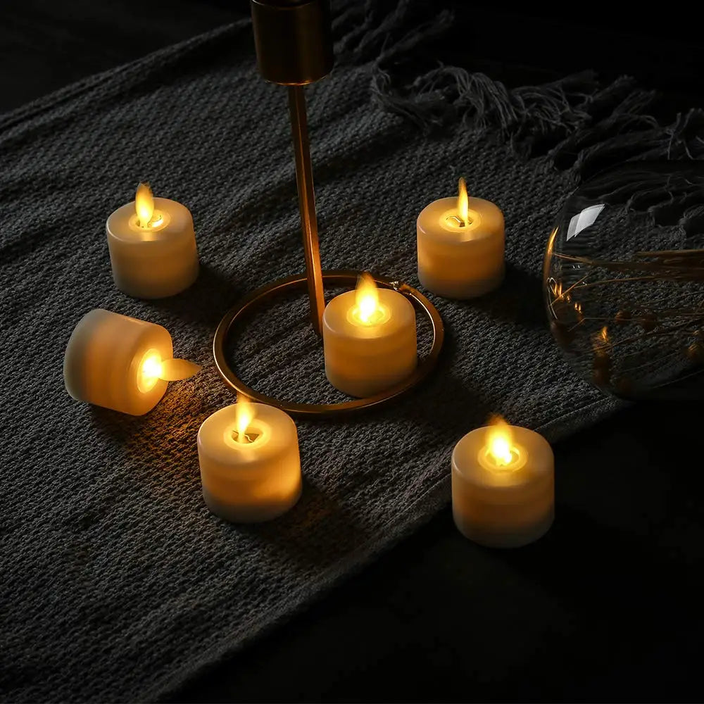 LED Tealight Candles | Flameless Flickering With Remote Timer