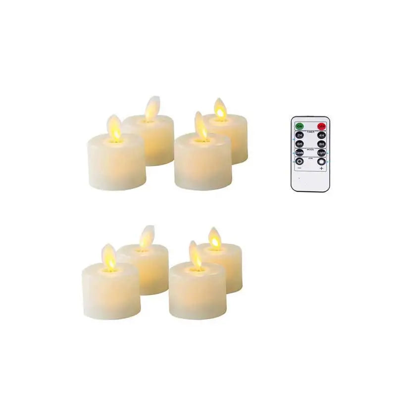LED Tealight Candles | Flameless Flickering With Remote Timer