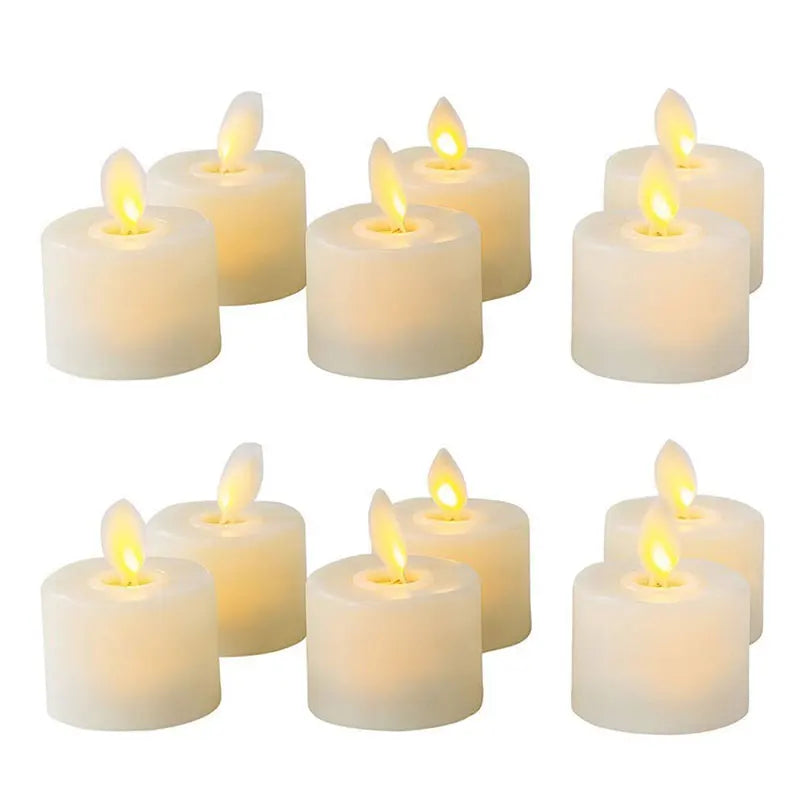 LED Tealight Candles | Flameless Flickering With Remote Timer