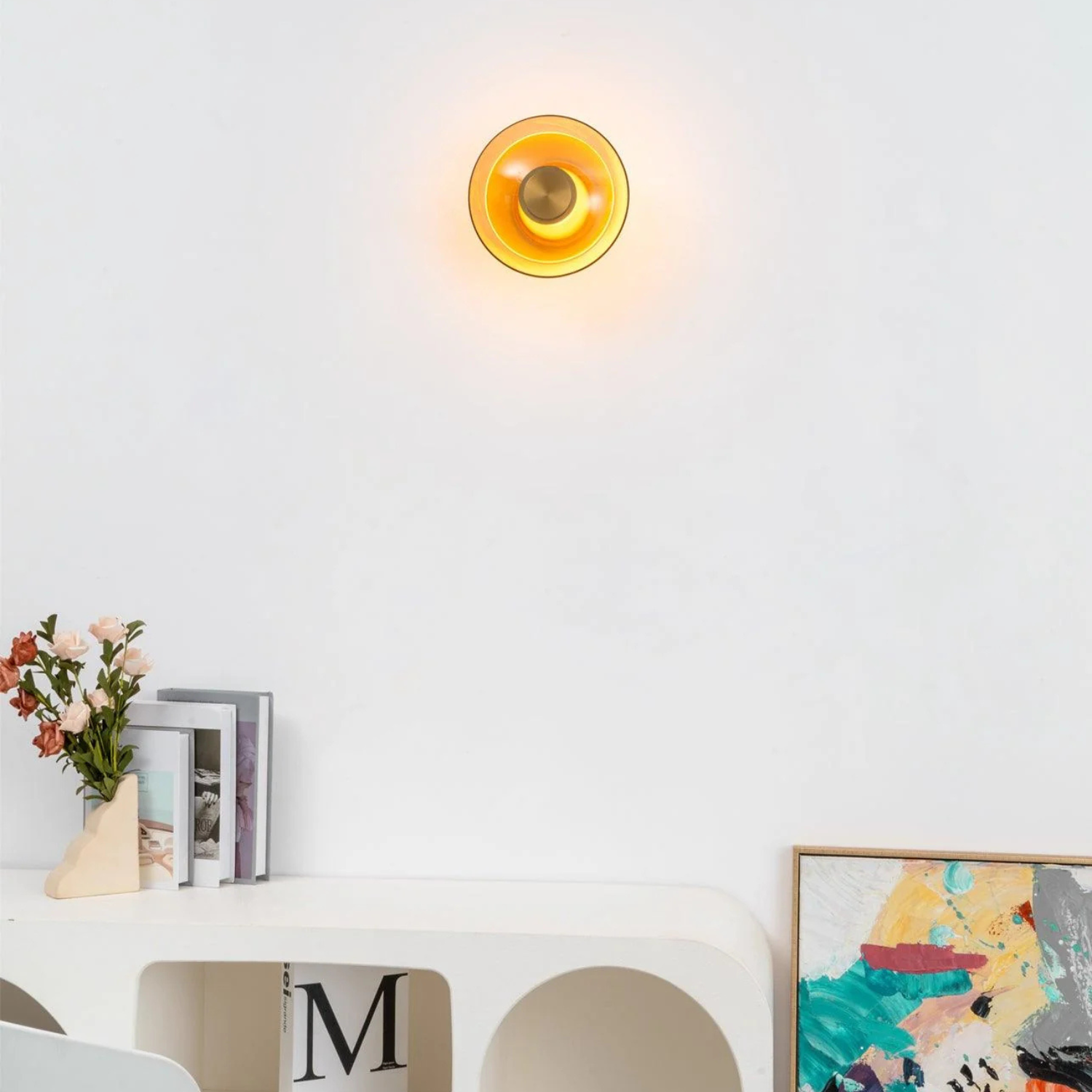 Round Wall Light | Ambient Lighting for Living Room & Hallway