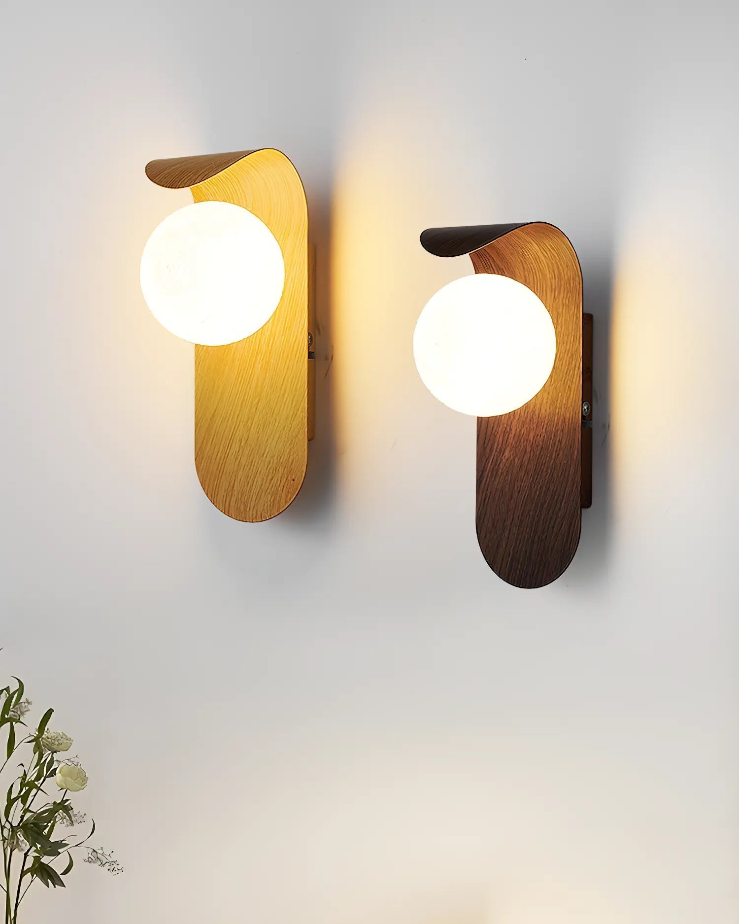 Japandi Wall Light | Globe Sconce For Bedroom & Hallway