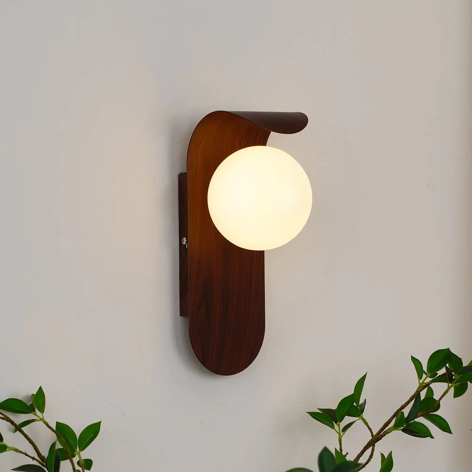 Japandi Wall Light | Globe Sconce For Bedroom & Hallway