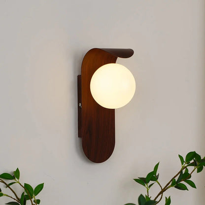 Japandi Wall Light | Globe Sconce For Bedroom & Hallway