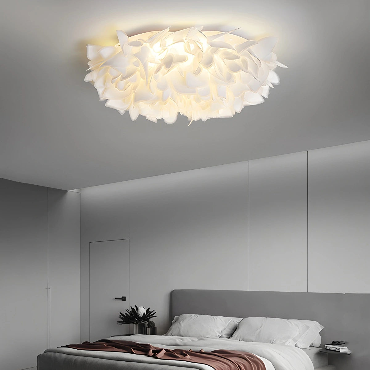 Flower Petal Ceiling Light | Flush Mount For Bedroom Hallway Entryway