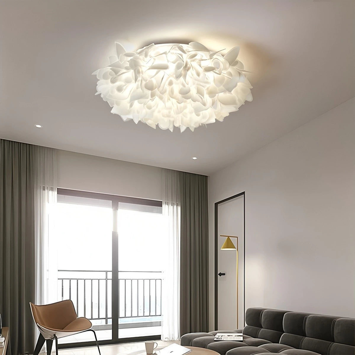 Flower Petal Ceiling Light | Flush Mount For Bedroom Hallway Entryway