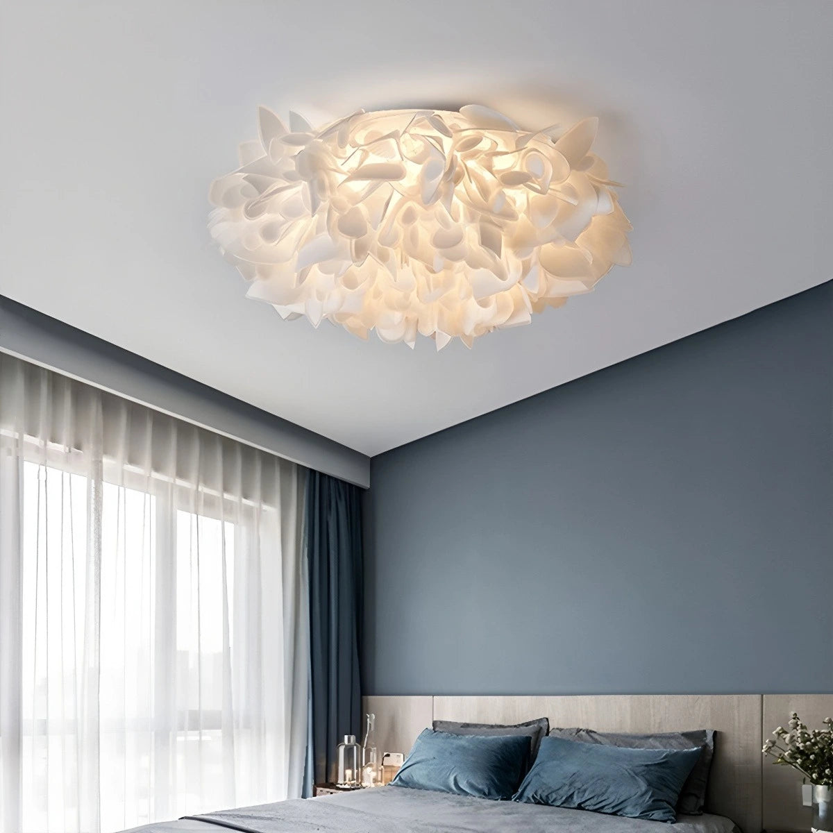 Flower Petal Ceiling Light | Flush Mount For Bedroom Hallway Entryway