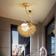 Art Deco Bird Chandelier | Statement Pendant Light