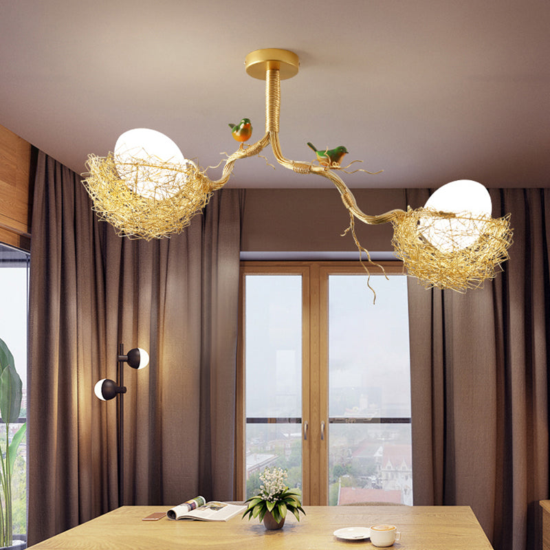 Art Deco Bird Chandelier | Statement Pendant Light