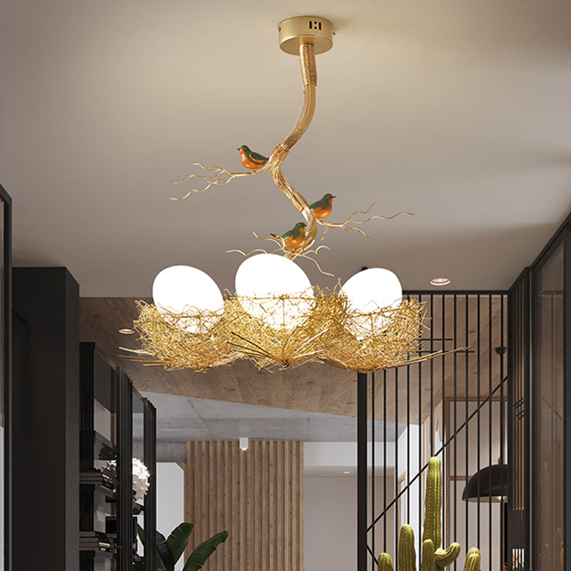 Art Deco Bird Chandelier | Statement Pendant Light