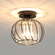 Modern Semi Flush Ceiling Light | Cage Design for Hallway Bedroom and Living Room