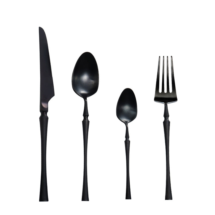 Modern 24 Piece Cutlery Set | Knives Forks Spoons Teaspoons For 6 Flatware Set