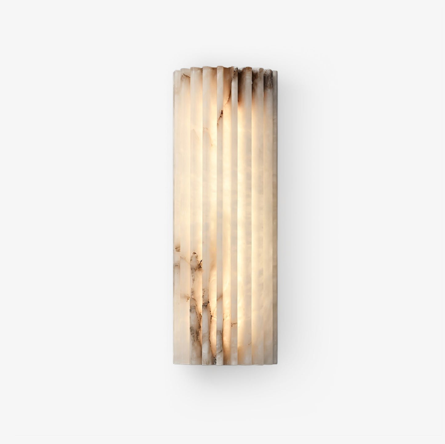 Alabaster LED Wall Lamp Fluted Rectangle Hero