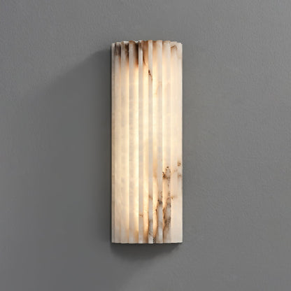 Alabaster LED Wall Lamp Fluted Rectangle Lifestyle