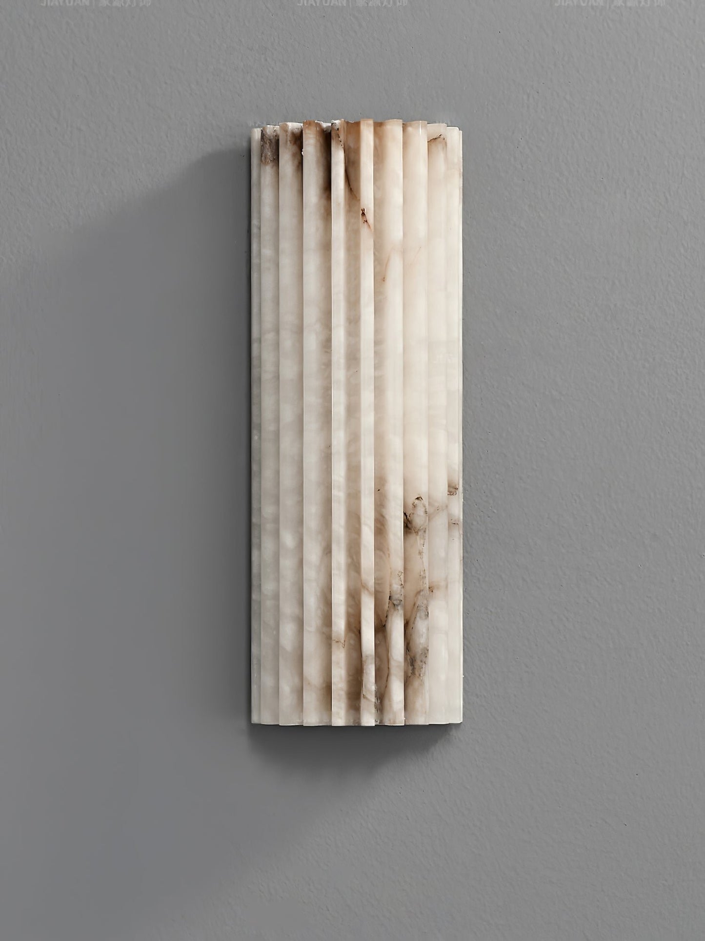 Alabaster LED Wall Lamp Fluted Rectangle View 12
