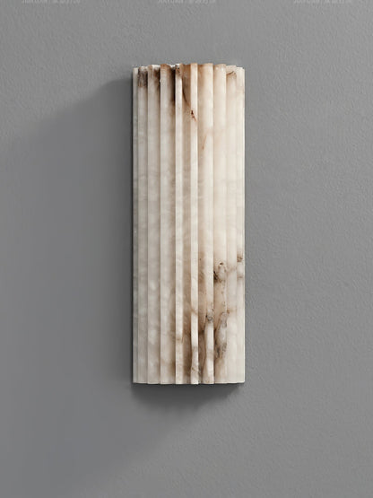 Alabaster LED Wall Lamp Fluted Rectangle View 12