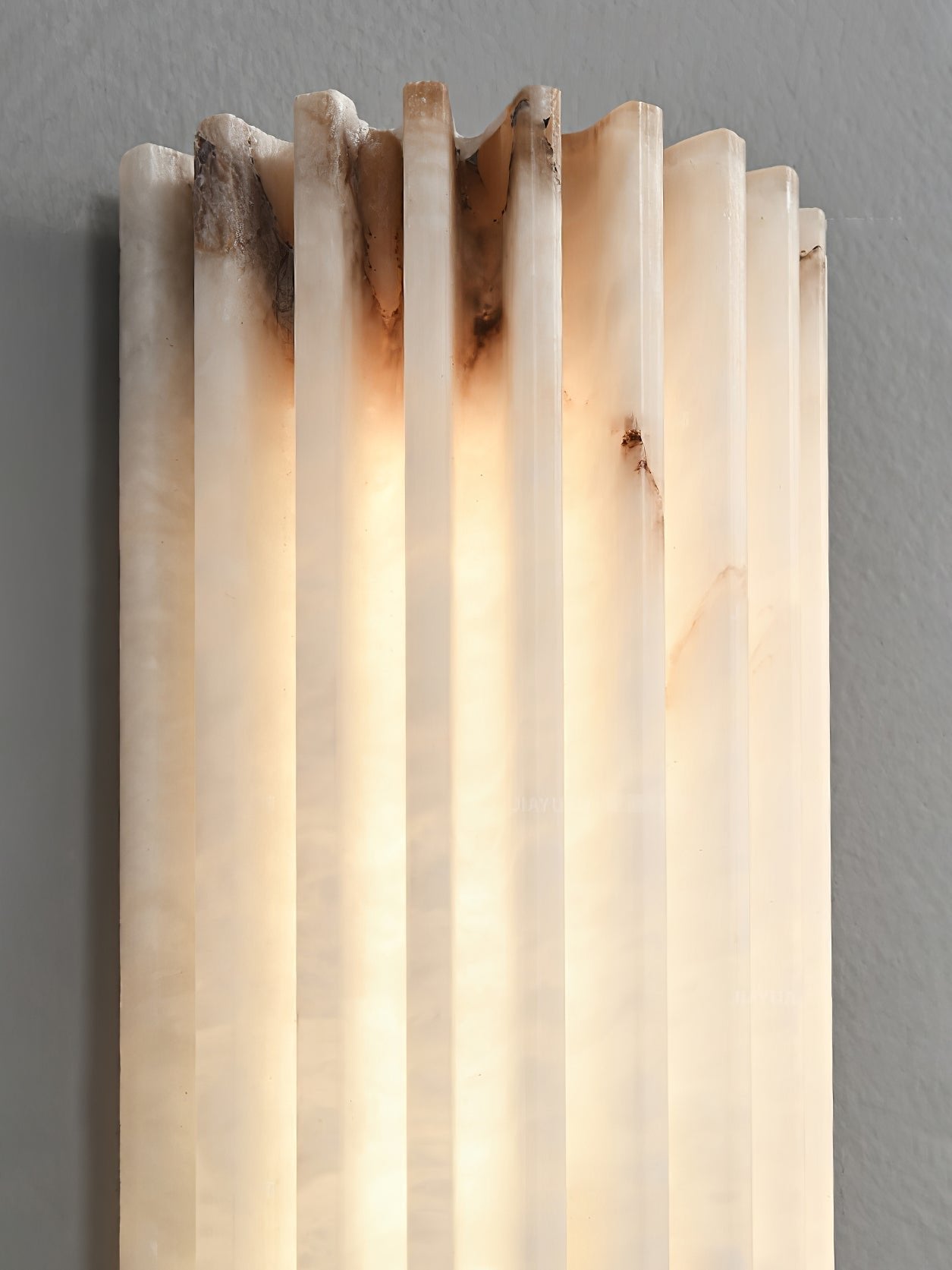 Alabaster LED Wall Lamp Fluted Rectangle View 17