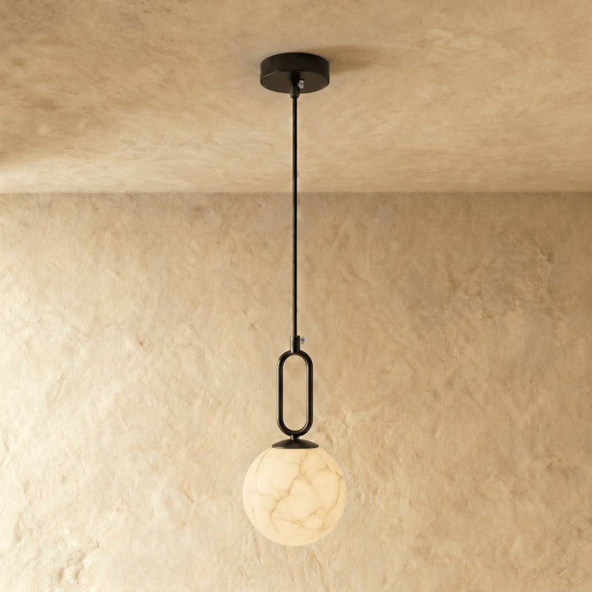 Alabaster Pendant Light Teardrop Oval Link Hero