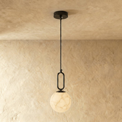 Alabaster Pendant Light Teardrop Oval Link Hero
